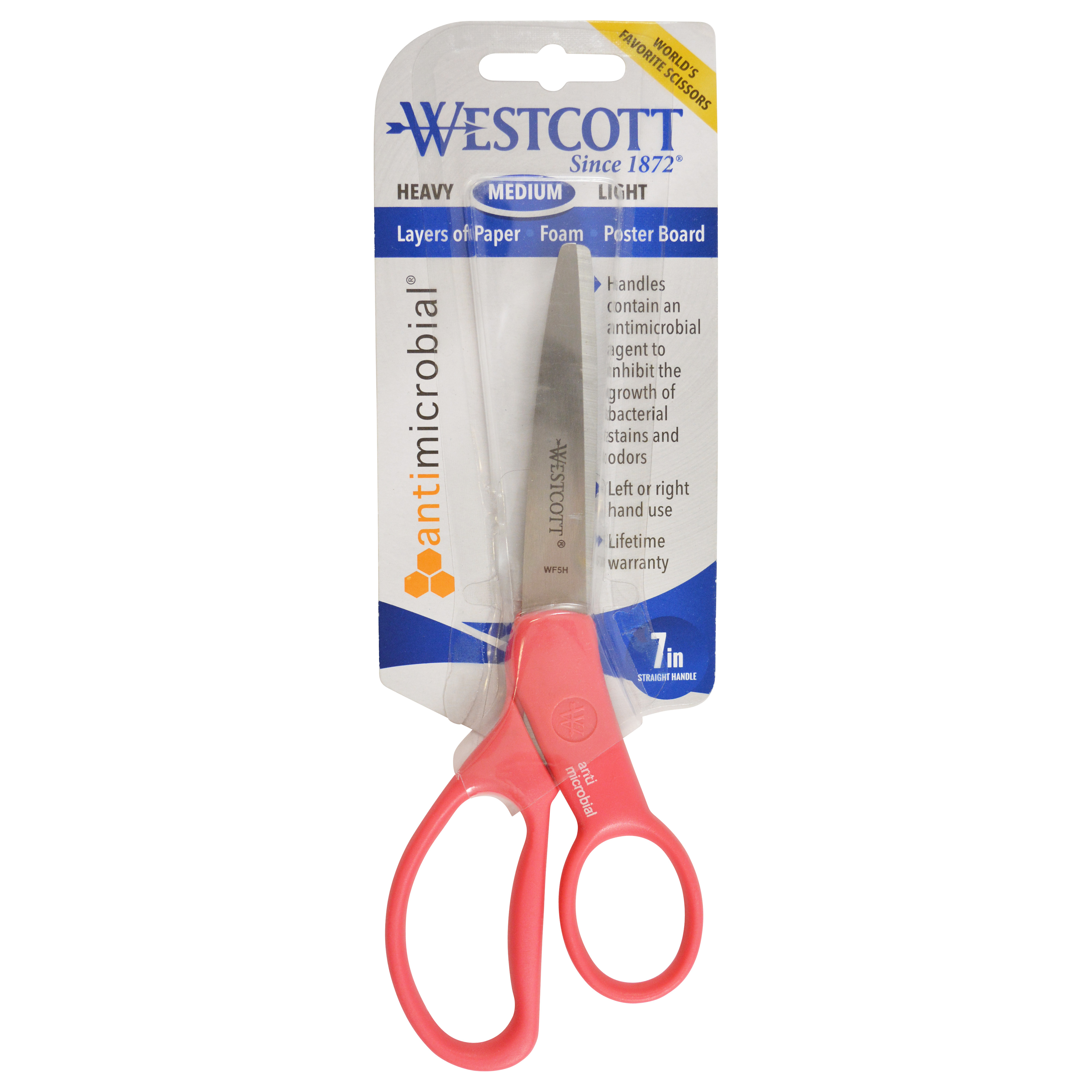 Westcott 7" Student Scissors with Anti-Microbial Protection, Multi-Color, 1 Count - image 5 of 8