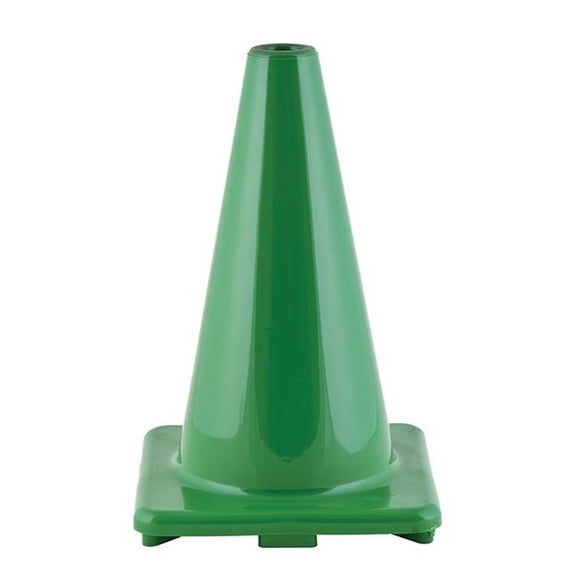12 in. Flexible Vinyl Cone Weighted, Green - 3 Each