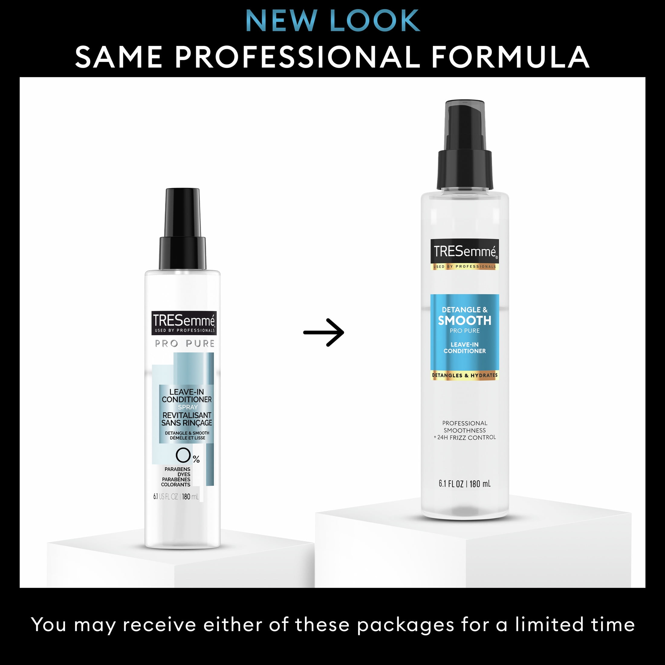 (6 pack) Tresemme Pro Pure Leave-in Conditioner Detangle and Smooth, 6.1oz