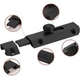 thumbnail image 3 of 1 Safety Lock Latch with Pure Thick Brass Bolt, Heavy Duty Gate Latch, Black, 3 of 5