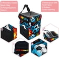 thumbnail image 2 of Football Foldable Car Trash Can with Lid, Leak-Proof Mini Trash Can, Hanging Storage Bag for Car, 2 of 6