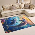 thumbnail image 3 of Dolphins Coral Area Rug Washable 72 x 48 Floor Carpet Mat Non Slip for Bedroom Living Room Kids Room Home Decor, 3 of 7