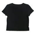 thumbnail image 2 of American Eagle Womens Lace Trimmed Basic T-Shirt, Black, Small, 2 of 2