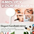thumbnail image 6 of RAGUPEL Hand Mirrors with Handle,Circular Mirror Surface 7.3"*3.9"*0.4" Handheld Mirror,Aluminum Mirror Hand Held Mirror,White, 6 of 7