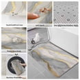 thumbnail image 6 of Marble Grey Bath Mat 3 Piece Bathroom Rug Set, Modern Gold Luxury Neutral Texture Non Slip Bath Rug Contour Mat and Toilet Lid Cover, Absorbent Shower Mats Soft Bath Rugs and Mats Sets, 6 of 8