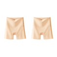 thumbnail image 3 of Sonducket Pantalones de seguridad de cintura alta Transpirable Corto debajo de la Medias Push Up Bragas Abdomen Ropa interior Tamaño grande Color de piel L(100-120 kg) 2Conjunto, 3 of 6