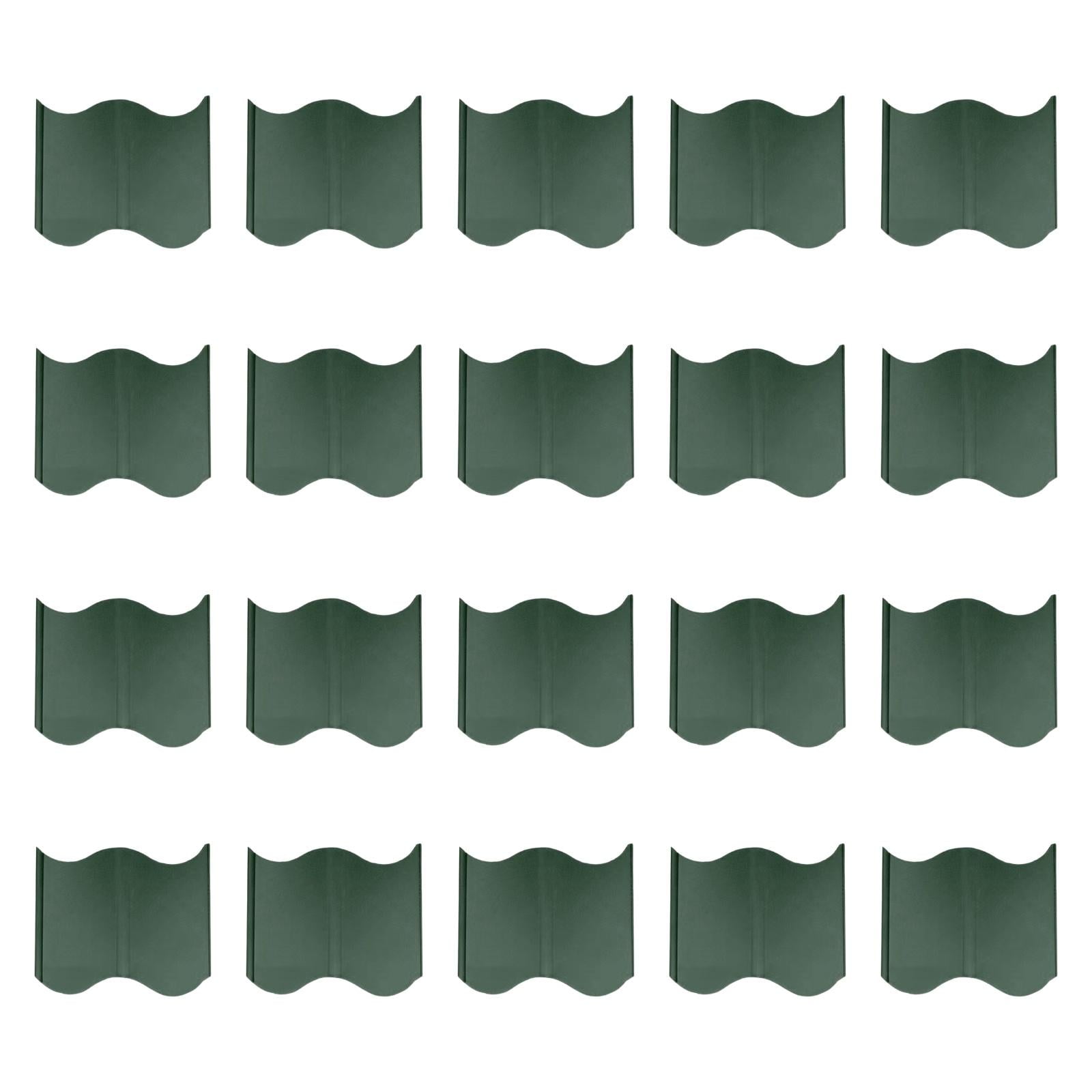 simhoa 20Pcs Garden Edging Border Garden Bed Edging DIY Landscaping Border Garden Fence Border for Flower Bed Garden Outdoor Walkway Green