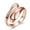 Rose Gold Plated, variant on Rose Yellow Gold Platinum Plated Ring Women'S Adjustable Size Plain Drop B530