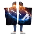 thumbnail image 2 of ASHLEIGH American Football Sport Hooded Throw Blanket 56x80 inches Adults Girls Boys Wearable Polar Fleece Blankets, 2 of 2