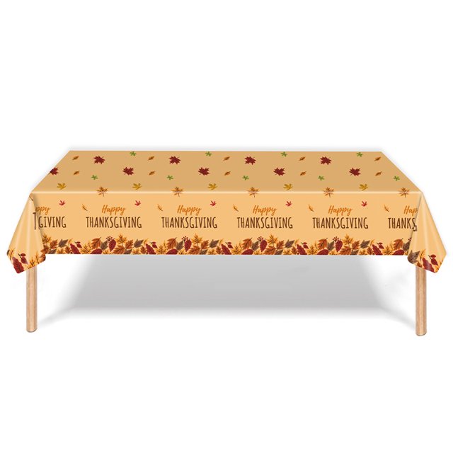 Suministros para fiestas temáticas de Acción de Gracias, pavo, calabaza, hoja de arce, mantel para mesa de comedor, decoración de mantel de un solo uso