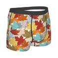thumbnail image 3 of Daiia Fall Maple Leaves Men's Underwear Boxer Briefs, Cotton Stretch Moisture-Wicking Underwear-Medium, 3 of 9