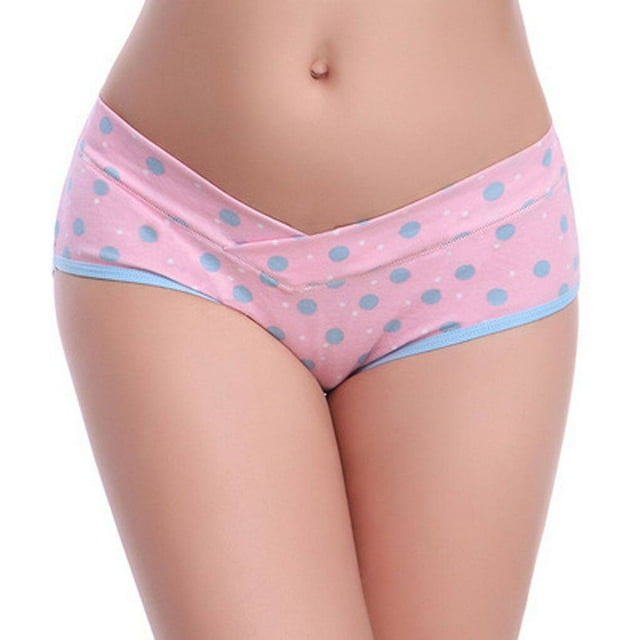 3 Pcs Culottes en Coton Taille Basse en U Maternité Taille Basse sous-Vêtements Femmes Enceintes Culottes Grossesse