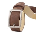 thumbnail image 4 of Ceinture en Cuir PU Design Simple Boucle en Métal Ceinture Réglable Style Décontracté Accessoire de Taille, Café, 4 of 9