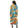 thumbnail image 2 of FKELYI Groovy Hippie Daisy Flower Print Womens Fall Dress Long Sleeve Maxi Dress for Wedding Party Casual Outdoor Cloth V Neck Soft Dresses with Pocket, XL, 2 of 6