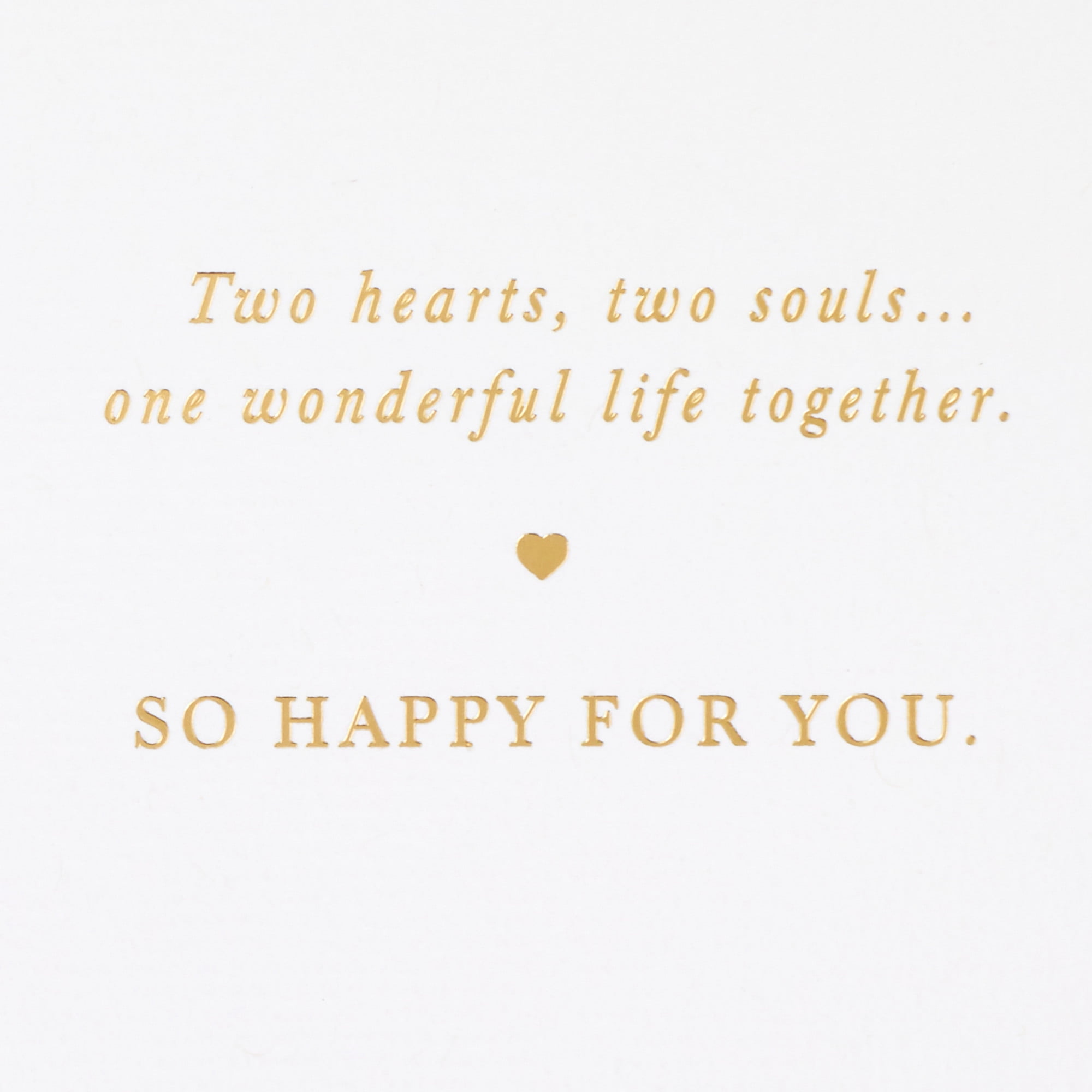 Hallmark Wedding Card (Gold Floral Heart Congratulations)