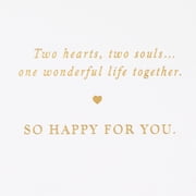Hallmark Wedding Card (Gold Floral Heart Congratulations)
