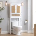 thumbnail image 6 of STAROUS Rattan Over Toilet Cabinet:  Bathroom Storage with Tilt-Out Cube & Adjustable Shelf, 6 of 8