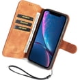 thumbnail image 4 of Étui pour iPhone 13 Pro, Type Notebook Populaire Rétro en Cuir Véritable Miroir de Maquillage Charge Sans Fil Luxe Protection Complète, Deux Couches Structure Fente pour Carte, Amplificateur-Noir, 4 of 8