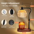thumbnail image 2 of Candle Warmer, Candle Warmer Lamp with Timer & Dimmer Candle Warmer Height Adjustable for all Size Scented Candles, Candle Warmer with 2 * 50W Bulbs for Home Decor Mothers Day(Gold), 2 of 14