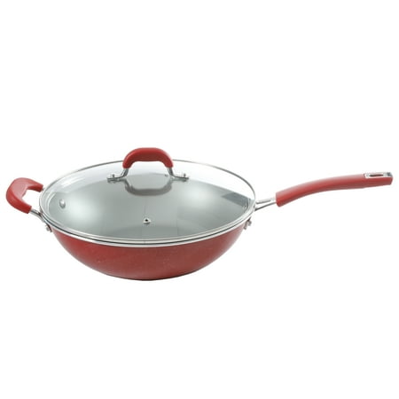 The Pioneer Woman Frontier Speckle 12-Inch Everyday Pan, Red - Walmart ...