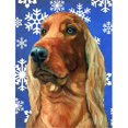 thumbnail image 1 of Irish Setter Winter Snowflakes Holiday Flag Garden Size, 1 of 1