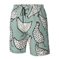 thumbnail image 5 of Disketp Men'S Swim Trunks Hawaiian Breathable Surf Beach Swimsuits Mesh Lining Beach Shorts With Pockets-Hand Drawn Chickens, 5 of 9