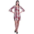 thumbnail image 2 of Moomaya Womens Printed Short Dress bell sleeve Shift dresses for women Casual Summer Clothing, 2 of 7