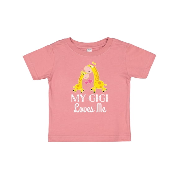 Inktastic Gigi Loves Me Girls Giraffe Granddaughter Girls Baby T-Shirt