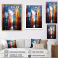 thumbnail image 4 of Designart "Giant Glass Skyscrapers III" Cityscapes Floater Framed Wall Art Living Room, 4 of 7