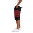 thumbnail image 4 of CCRFTGI Men's Casual Cargo Shorts Drawstring Elastic Waist Shorts Summer Work Shorts with Pockets Wine XL, 4 of 5
