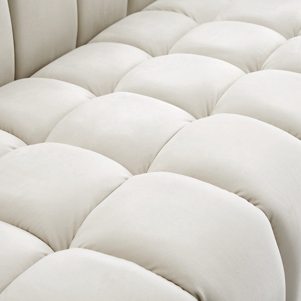 Meridian Furniture Gwen Cream Velvet Loveseat