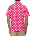 thumbnail image 3 of INSPIRE CHIC Dress Shirts for Men's Slim Fit Polka Dots Button Short Sleeves Short Shirts Tops XL Rose Red, 3 of 6