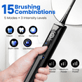 thumbnail image 6 of Marlincare Sonic Electric Toothbrush for Adults with Smart Display, Pressure Sensor, 180-Day Battery, 3 Intensity Levels & 5 Modes,Black, 6 of 11