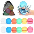 thumbnail image 4 of Outdoor Summer Fun: 12 Reusable Water Balloons with Mesh Bag - Family Friendly, 4 of 5