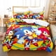 thumbnail image 3 of Juegos de ropa de cama Sonic con funda de almohada, ropa de cama con estampado 3D de Anime Harajuku, ropa de cama para cosplay, tamaño king, funda de edredón, traje de cama, 3 of 5