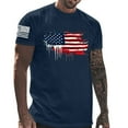 thumbnail image 2 of UVEASISHA American Flag Tshirts for Men Short Sleeve 4th of July Patriotic T-Shirts Breathable Quick Dry Workout Tee Tops Navy L, 2 of 5