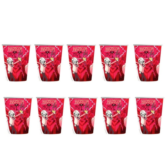Hazbin Hotel Party Supplies Cups Birthday Tableware Disposable Paper Mouthwash Drinking Cups
