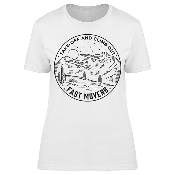 Take Off And Climb Out Art T-Shirt Women -Image by Shutterstock, Female Medium