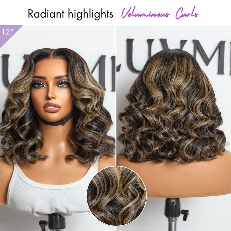 LUVME All-Day Comfort™ Wig Blonde Highlight Loose Wave Glueless Minimalist HD Lace T Part Wig Pre-Cut Lace