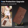 thumbnail image 3 of Compatible with iPhone 14 Pro Max Wallet Case with Card Holder, Luxury Leather Case with Magnetic Detachable Phone case for Women Men, Durable Shockproof Protective Cover - Brown, 3 of 7
