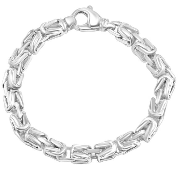 Pompeii Men's 14k Gold (84gram) or Platinum (157gram) 8mm Link Byzantine Bracelet 8.5" (,)