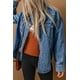 thumbnail image 4 of ABPHQTO Chaqueta vaquera de manga larga con bolsillos en el pecho para mujer, 4 of 5