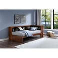 thumbnail image 2 of Lexicon Rowe 5-Shelf Transitional Wood Twin Bookcase Corner Bed in Dark Cherry, 2 of 4
