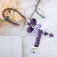 thumbnail image 4 of H&D Car Charms Rear View Mirror Accessorie Crystal Hanging Prisms (Purple), 4 of 6