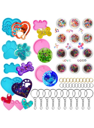 Mocoosy 182Pcs Resin Molds Silicone Kit, 32 Cavities Pendants Ornaments  Silicone Molds for Epoxy Resin Casting, Resin Keychain Making Set DIY  Crafts with 1 Hand Drill 30 Key Rings 100 Screw Pins 