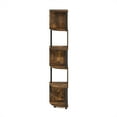 thumbnail image 3 of Furinno ECON 5-Tier Zigzag Corner Shelf Bookcase in Bookshelf Amber Pine/Black, 3 of 6