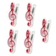 thumbnail image 5 of 5 piezas de clip para notas musicales, clip para páginas de libros de música, papelería de plástico roja rojo, 5 of 7