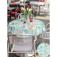 thumbnail image 5 of Outdoor Tablecloths with Umbrella Hole & Zipper, Teal Red Coastal Jellyfish Round Tablecloths 60 Inch, Summer Nautical Beach Coral Starfish Waterproof Table Cloth, Patio/Pool/Picnic Table Covers, 5 of 8