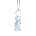 thumbnail image 2 of ANGARA Natural 1.6 ct Aquamarine Teardrop Pendant with Diamond in 14K White Gold for Women (Size-10x7mm) | March Birthstone, Anniversary, Jewelry Gift for Women | Natural Aquamarine Necklace, 2 of 5