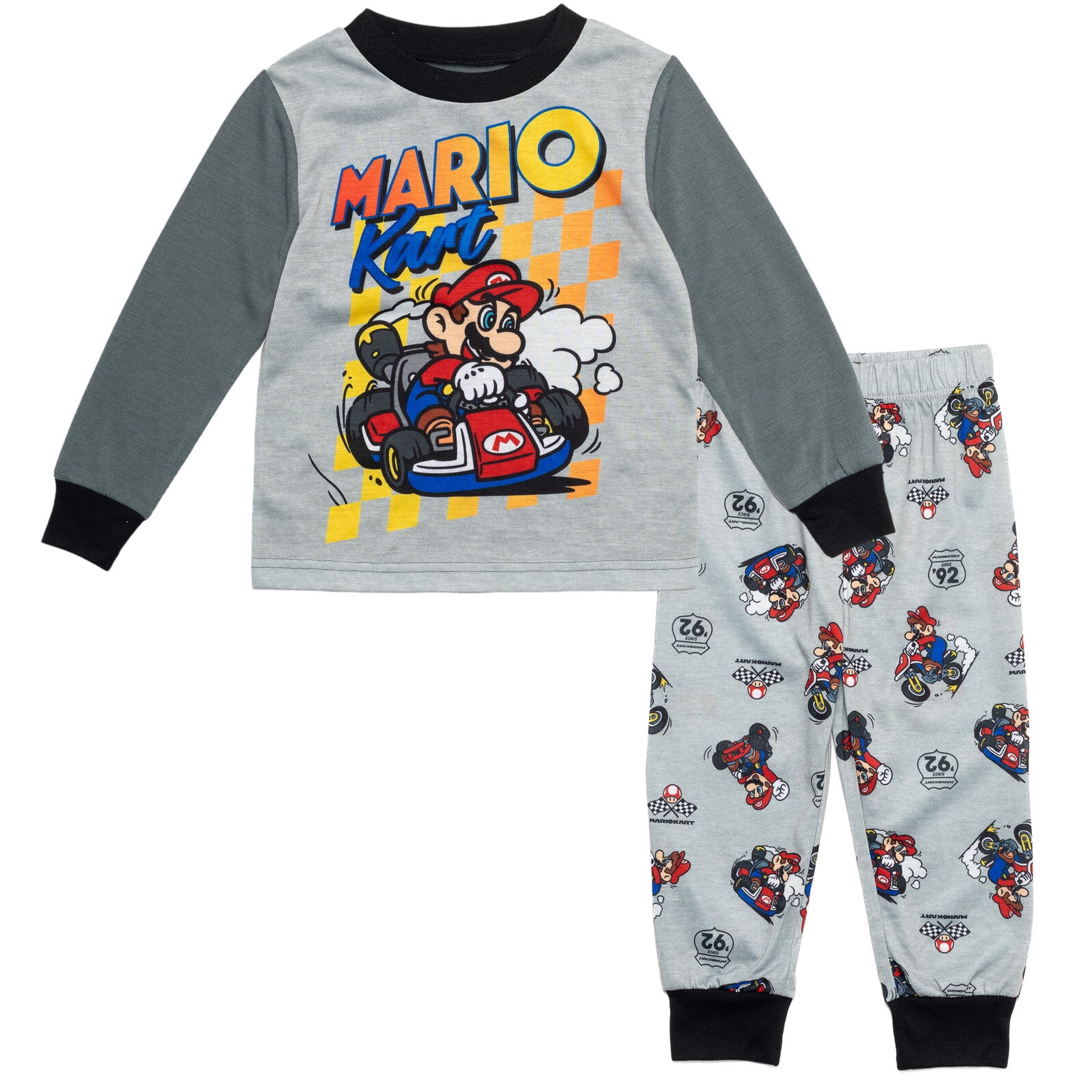 Mario Kart Nintendo Toddler Boys Pullover Pajama Shirt and Pants Sleep ...